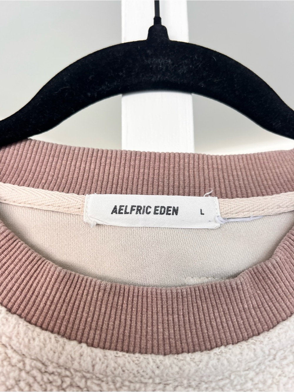 Aelfric Eden Oversized Flames Crewneck Sweatshirt Brown Size L/XL - Picture 4 of 7